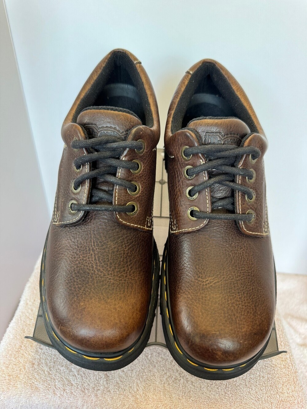 Dr Martens 9369 Brown Leather 4 Eye Shoes Made England UK 9